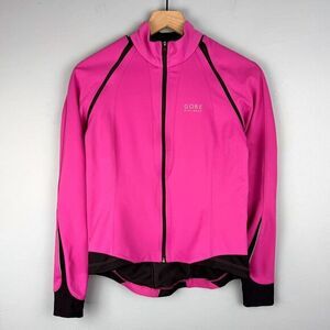 Gore Bike Wear Womens Small Soft Shell Windstopper Jacket Pink Black Convertible